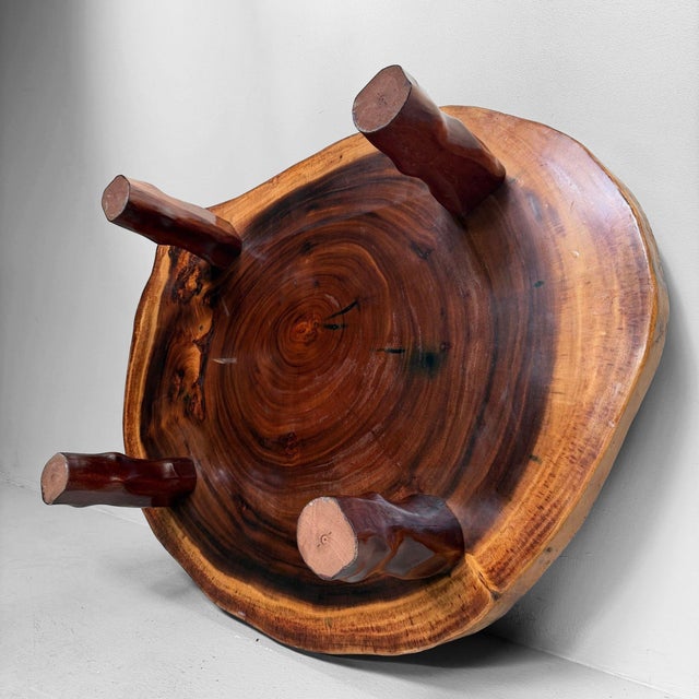 Vintage Japanese Keyaki Tree Trunk Table, 1960s For Sale - Image 13 of 14