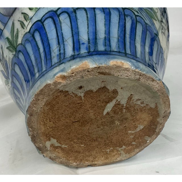 Large Antique Islamic Persian Qajar Glazed Ceramic Vase For Sale - Image 12 of 12