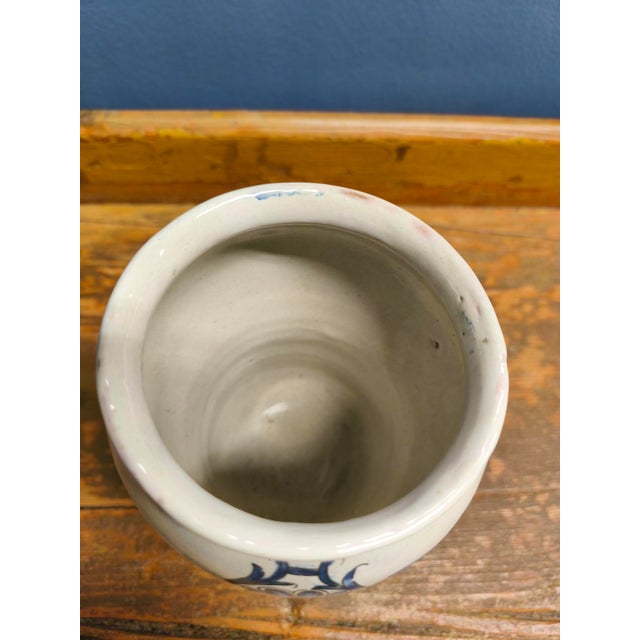 White Ceramic Apothecary Jar with Latin Inscription, 18th Century-Early 19th Century For Sale - Image 8 of 17