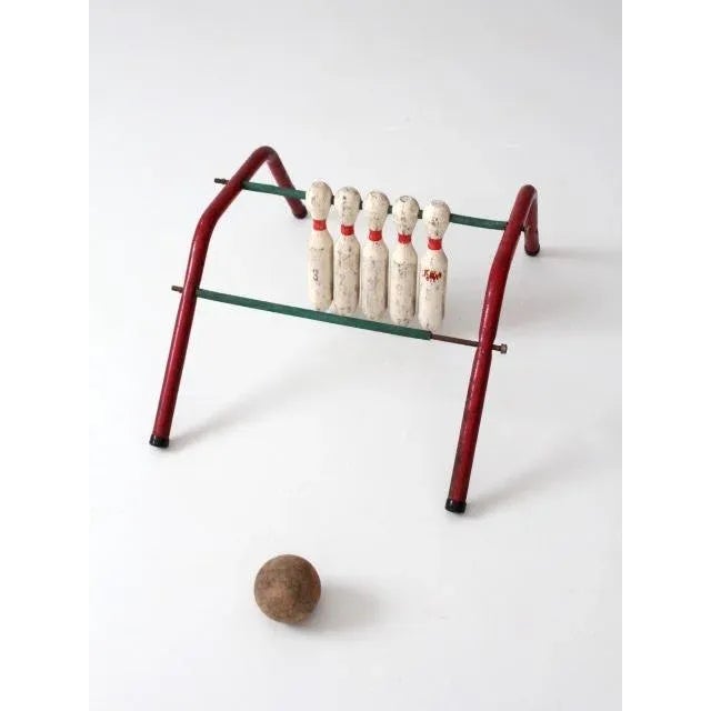 Wood Vintage Five Pins Bowling Game For Sale - Image 7 of 9