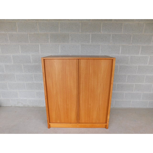 Late 20th Century Jesper Danish Modern Teak Armoire / Wardrobe Fitted Interior Chest For Sale - Image 5 of 15