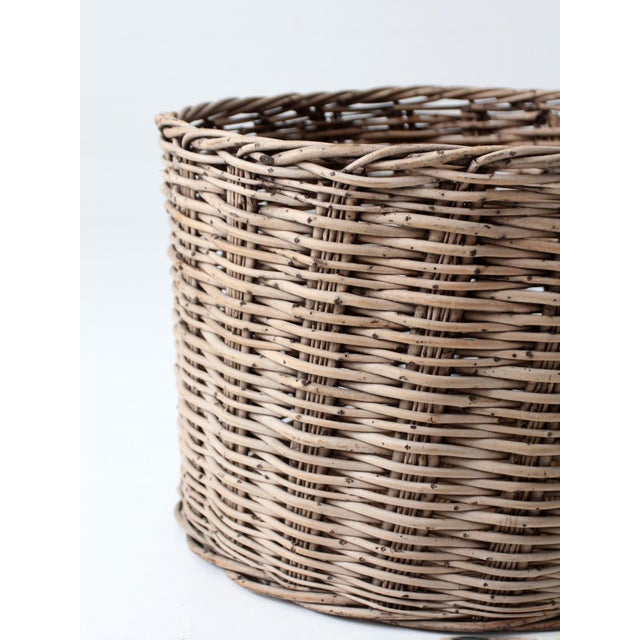 Antique Large Woven Basket For Sale - Image 9 of 15