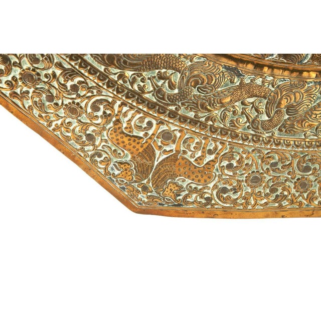 Large Late 19th Century Brass Charger, 1890s For Sale - Image 4 of 6