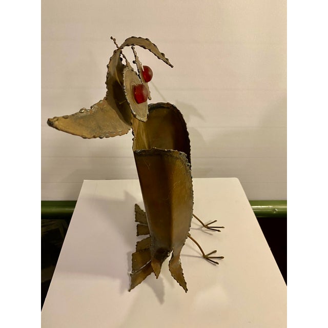 Brutalist Brutalist Style Copper Owl Statue For Sale - Image 3 of 10