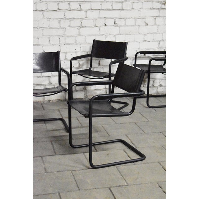 1970s Cantilever Chair in Leather by Mart Stam for Linea Veam, Italy, 1970s For Sale - Image 5 of 7