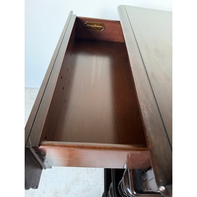 Brown Tommy Bahama Royal Kahala Haven Nightstand in Tobacco Brown Mahogany & Cane For Sale - Image 8 of 12