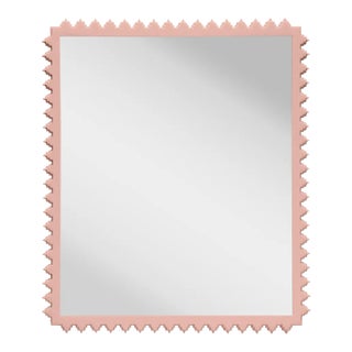 Fleur Home Carnival Muses Rectangle Mirror in Salmon Berry, 32x40 For Sale