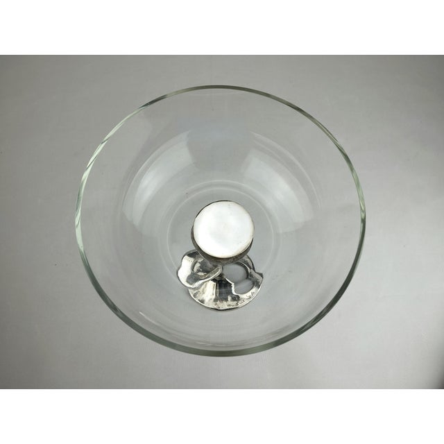 Mid-Century Glass Bowl with Organically Shaped Metal Base by Kurt Jesch for Amadeo / Fratelli Tonini, 1970 For Sale - Image 6 of 12