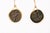 Gold A Pair of 21K Gold Earrings with Roman Coins For Sale - Image 8 of 9