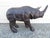 Vintage leather clad rhino, c.1980’s A fun rhino figurine with a well detailed chunky body and protruding horn. Floppy...
