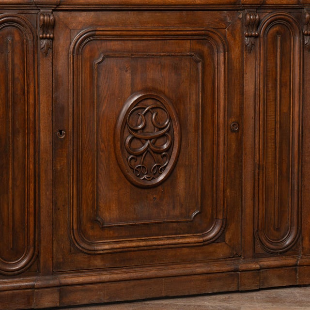 Late 19th Century Large French Oak Bookcase Display Cabinet For Sale - Image 11 of 17
