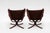 1970s Vintage Falcon Chairs and Ottoman in Brown Leather and Plywood by Sigurd Ressell for Vatne Møbler, 1970s, Set of 3 For Sale - Image 5 of 8