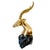 Brass 1970s Hollywood Regency Brass Gazelle / Antelope Head Bookends on Raw Edge Marble Bases - A Pair For Sale - Image 8 of 12