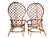 Wood Late 20th Century Ficks Reed Peacock Fan Balloon Back Rattan Chairs a Pair For Sale - Image 7 of 10