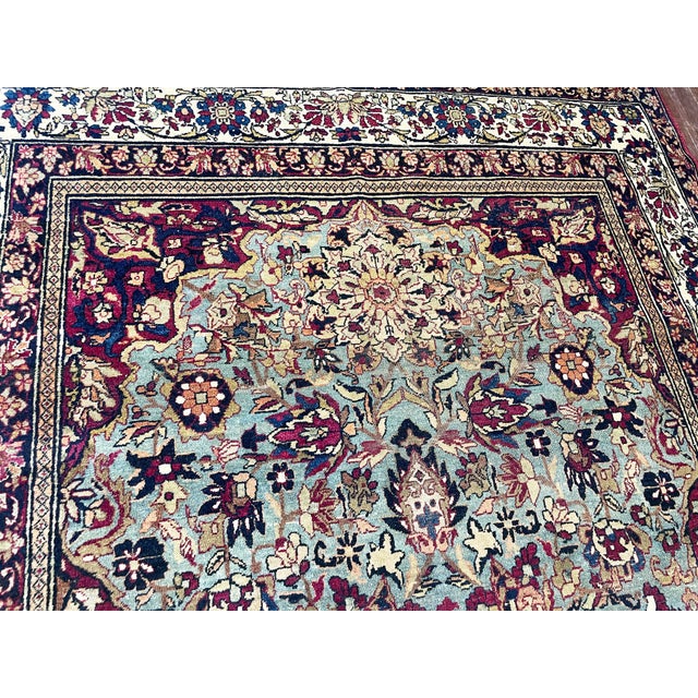 Antique Persian Isfahan Rug 4'4" X 6'11" Circa 1880 For Sale - Image 4 of 10