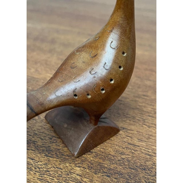 Vintage Wooden Peacock Figurine For Sale - Image 11 of 18