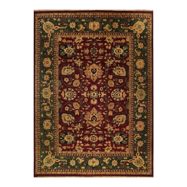 12x16 Handwoven Indian Agra Area Rug - 104665 For Sale