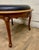 Vintage Louis XV Style Carved Walnut and Vinyl Ottoman or Stool For Sale - Image 9 of 10