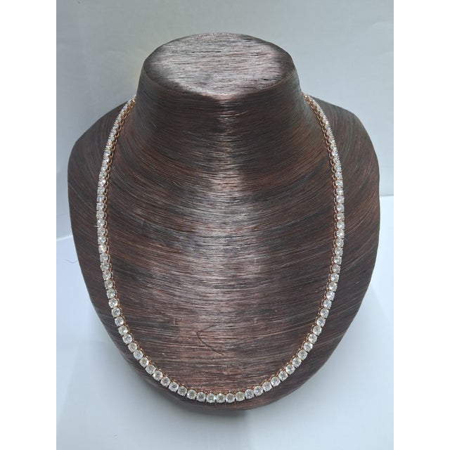 10k Rose Gold 60 CTTW Lab-Grown Diamond Tennis Necklace, 22 In For Sale In Atlanta - Image 6 of 7