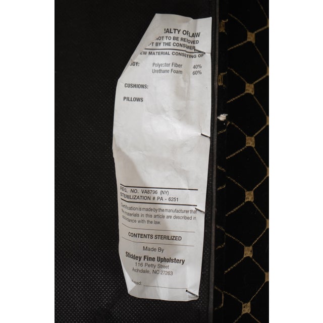 Brown Pair of Stickley Upholstered Large Chairs & Ottoman For Sale - Image 8 of 12