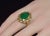 Certified Natural 7.32cts Emerald Diamond 18k Solid Gold Filigree Cocktail Dome Ring, Size 6.75 For Sale In Dallas - Image 6 of 11