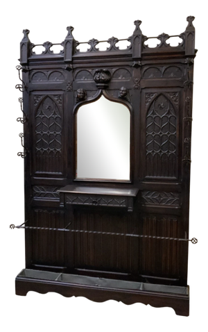 Antique Neogothic Prunk Wardrobe, 1880
