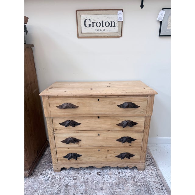 19th Century Antique Scrubbed Pine Chest of Drawers For Sale - Image 15 of 16