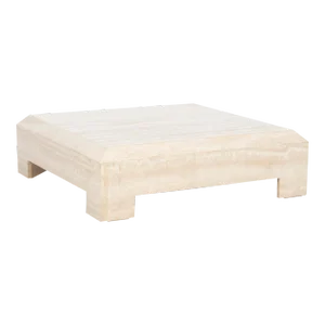 1980's Italian Travertine Coffee Table
