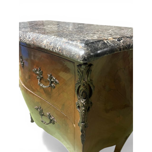 Wood Louis XV Style Bombé Commode, 1930s For Sale - Image 7 of 12