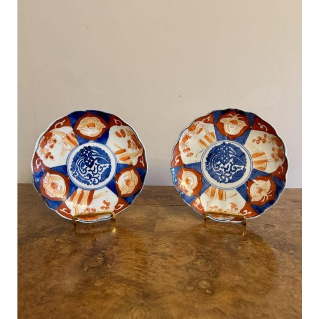 Antique Japanese Imari Plates, 1900, Set of 2, in Very Good conditions. Designed 1890 to 1919