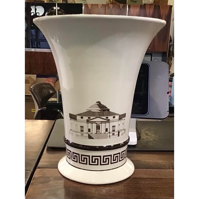 Late 20th Century Late 20th Century Monumental Ceramic Vase in the Style of Piero Fornasetti For Sale - Image 5 of 10