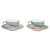 Faience Savane Coffee Cups with Matching Saucers from Gien, Set of 4 For Sale - Image 5 of 5