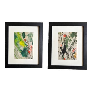 Set of Two Framed Abstracts For Sale