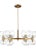 2020s Kate Spade by Visual Comfort Studio Londyn Chandelier, Burnished Brass & Clear Glass, Small For Sale - Image 5 of 5