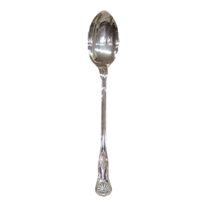 Mid 20th Century Towle Silversmiths Silverplated Large Serving Spoon Scrollwork Shell Motif