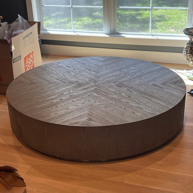 Restoration Hardware Machinto Round Coffee Table (60”) Chairish