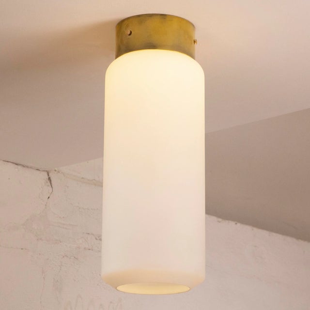 1970s Vintage Italian Murano Glass and Brass Lamp by Azucena Bin for Luigi Hunting Dominioni For Sale - Image 5 of 11