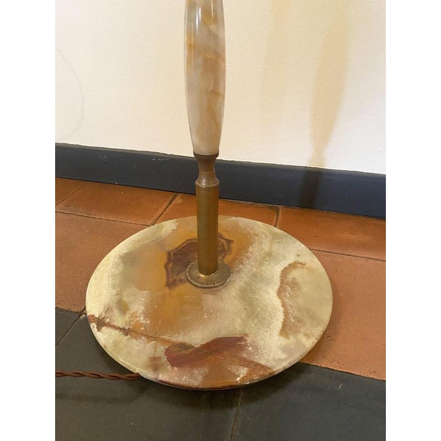 Floor Lamp in Green Alabaster, 1950s For Sale - Image 9 of 16