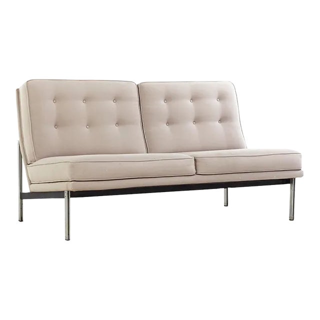 Knoll Mid Century Parallel Bar Settee Sofa | Chairish