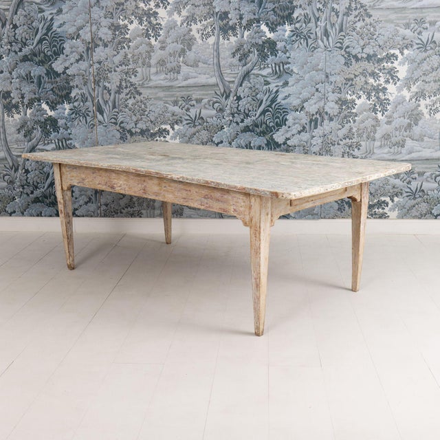 19th C. Italian Table From a Convent in Original Paint For Sale - Image 9 of 13