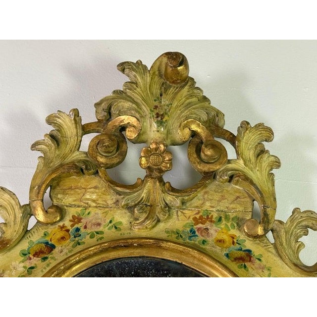 19th C. Venetian Painted Mirror For Sale In Los Angeles - Image 6 of 14