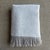 Cream Belgian Linen and Wool Throw For Sale - Image 4 of 7