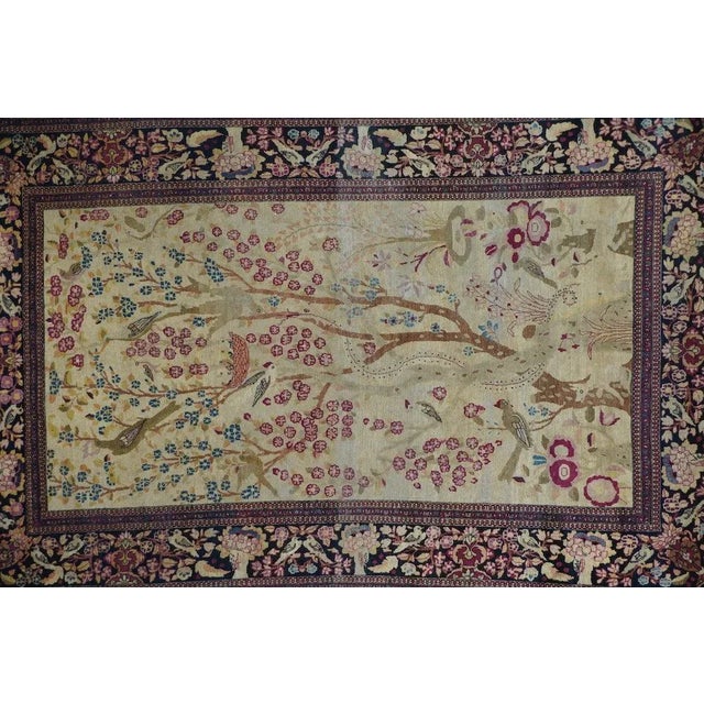 18th Century Antique Persian Isfahan Rug-4′3″ × 6′10″ For Sale - Image 4 of 12