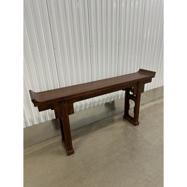 Walnut Altar Console Table | Chairish
