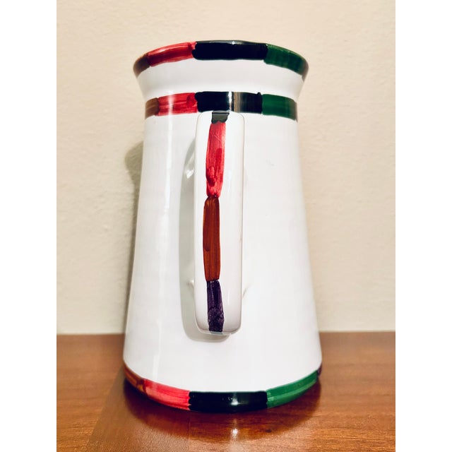 Deruta 1990s Deruta Circo by Bill Goldsmith Italy Large Beverage Pitcher, Jug For Sale - Image 4 of 10