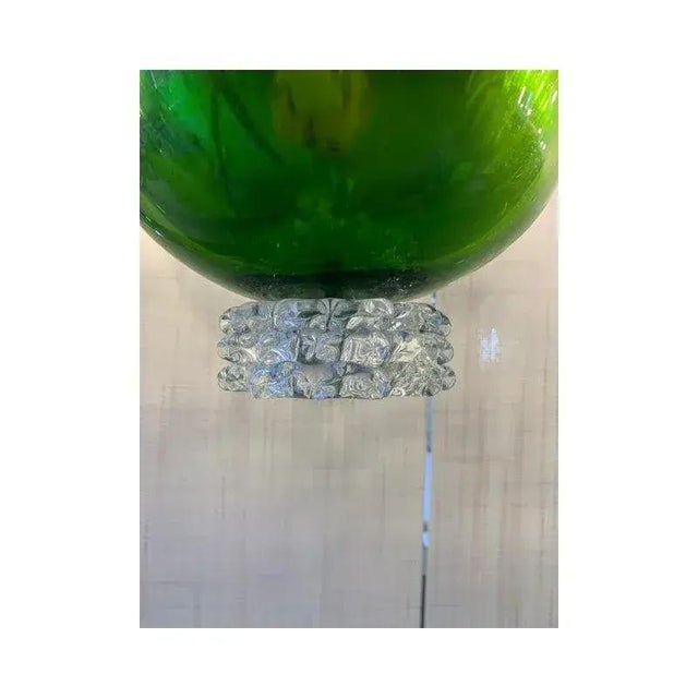 Glass Green Murano Glass Chandelier with Trasparent Rostrato Boubeches from Simoeng For Sale - Image 7 of 11