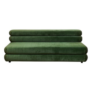 Made to Order Sofa in Forest Green For Sale