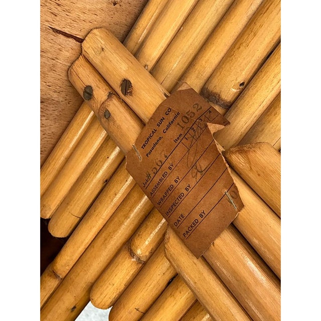 Vintage Mid-Century Modern Bamboo Floor Lamp With Integrated Table For Sale - Image 10 of 13