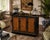 A refined chinoiserie bar cabinet by Drexel Heritage, combining classic Eastern-inspired motifs with tailored American...