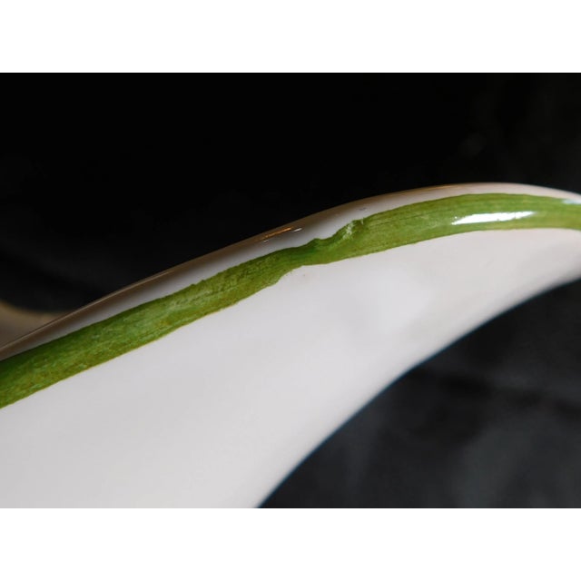 Large 1960s Ceramic Floral Pitcher For Sale - Image 4 of 5